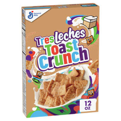 General Mills Tres Leches Toast Crunch Crispy Sweetened Whole Wheat & Rice Cereal, 12 oz, 12 Ounce