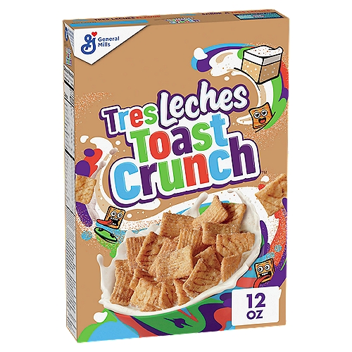 General Mills Tres Leches Toast Crunch Crispy Sweetened Whole Wheat & Rice Cereal, 12 oz