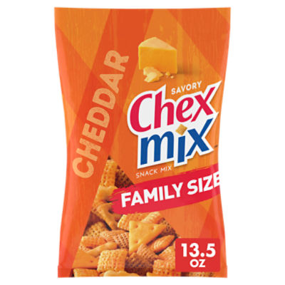 Chex Mix Cheddar Savory Snack Mix Family Size, 13.5 oz