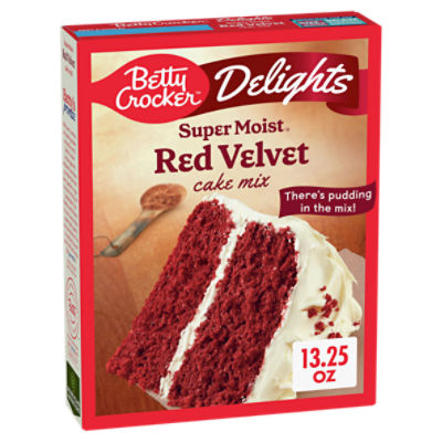Betty Crocker Super Moist Delights Red Velvet Cake Mix, 13.25 oz, 13.25 Ounce