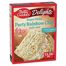 Betty Crocker Super Moist Delights Party Rainbow Chip Cake Mix, 13.25 oz