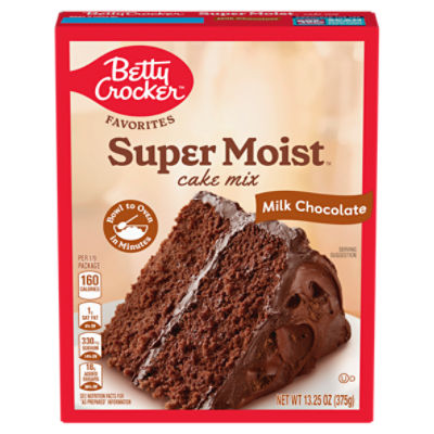 Betty Crocker Super Moist Favorites Milk Chocolate Cake Mix, 13.25 oz, 13.25 Ounce