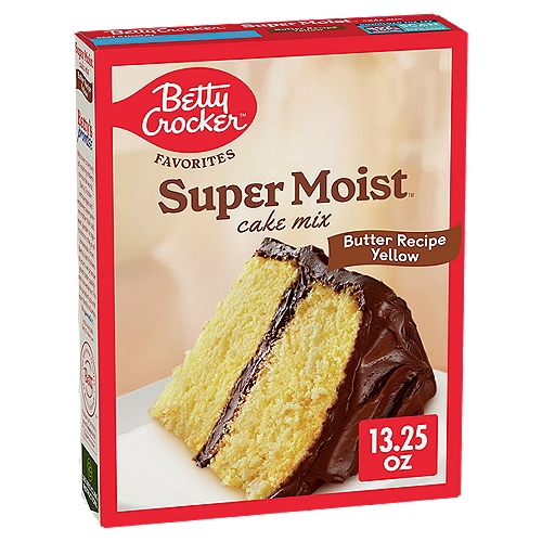 Betty Crocker Favorites Butter Recipe Yellow Super Moist Cake Mix, 13.25 oz