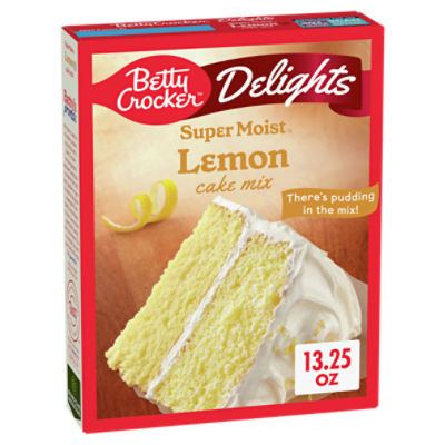 Betty Crocker Super Moist Delights Lemon Cake Mix, 13.25 oz, 13.25 Ounce