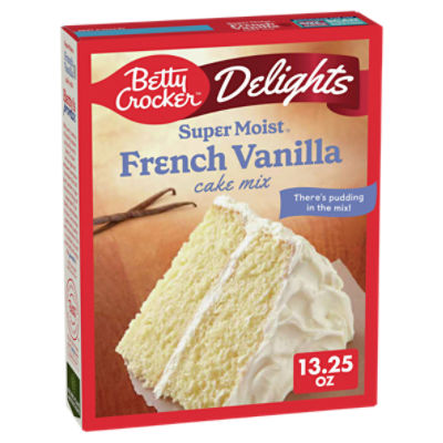 Betty Crocker Super Moist Delights French Vanilla Cake Mix, 13.25 oz, 13.25 Ounce