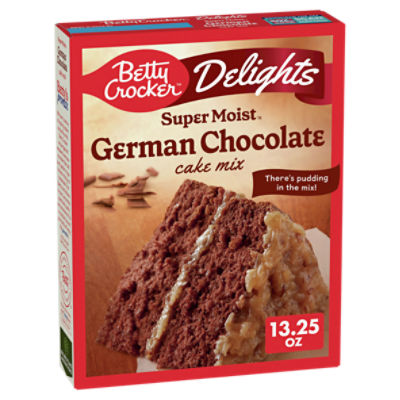 Betty Crocker Super Moist Delights German Chocolate Cake Mix, 13.25 oz, 13.25 Ounce