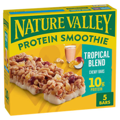 Nature Valley Protein Smoothie Tropical Blend Chewy Bars, 1.42 oz, 5 count