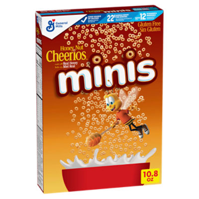 Honey Nut Cheerios Minis Breakfast Cereal, Made with Whole Grains, 10.8 oz  - The Fresh Grocer