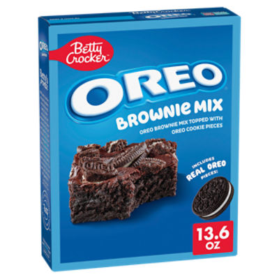 Betty Crocker OREO Brownie Mix, OREO Brownie Mix Topped With OREO Cookie Pieces, 13.6 oz
