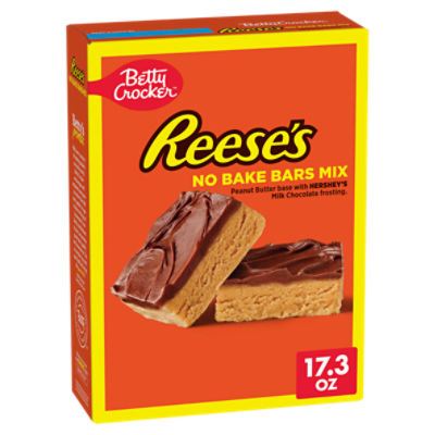 Betty Crocker REESE'S Peanut Butter No Bake Bars Mix With HERSHEYâ€™S Milk Chocolate Frosting, 17.3 oz