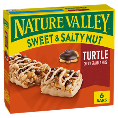 Nature Valley Sweet & Salty Nut Turtle Chewy Granola Bars, 1.2 oz, 6 count