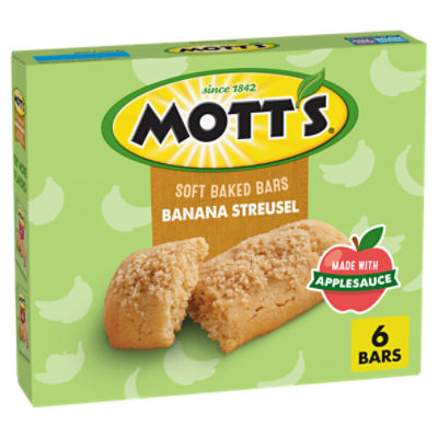 Mott's Banana Streusel Soft Baked Bars, 0.96 oz, 6 count