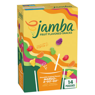 Jamba Mango-A-Go-Go Fruit Flavored Snacks, 1.2 oz, 14 count