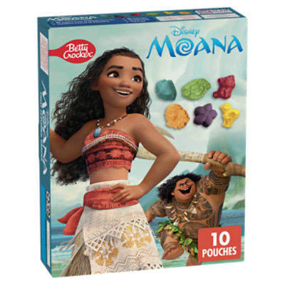 Betty Crocker Disney Moana Fruit Flavored Snacks, 0.8 oz, 10 count, 8 Ounce