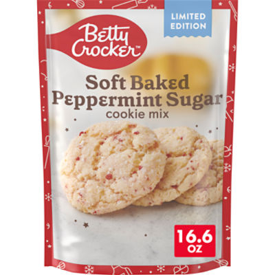 Betty Crocker Soft Baked Peppermint Sugar Cookie Mix Limited Edition, 16.6 oz