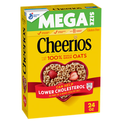 General Mills Cheerios Toasted Whole Grain Oat Cereal Mega Size, 1 lb 8 oz