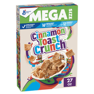 General Mills Cinnamon Toast Crunch Crispy, Sweetened Whole Wheat & Rice Cereal, 1 lb 11 oz