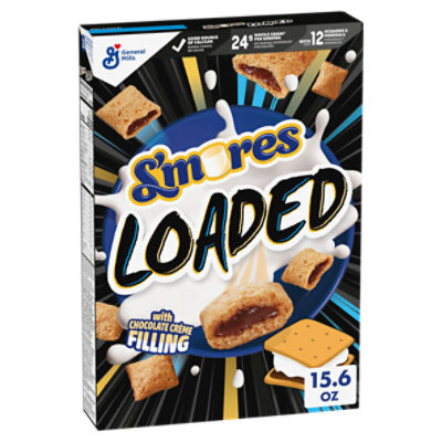 General Mills S'mores Loaded with Chocolate Crème Filling Sweetened Wheat Cereal, 15.6 oz