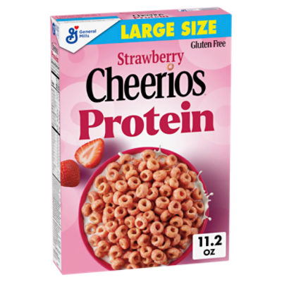 General Mills Cheerios Strawberry Protein Cereal Large Size, 11.2 oz