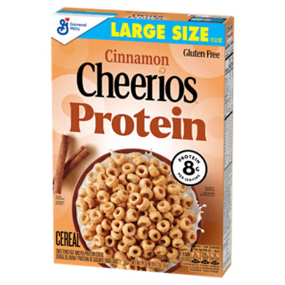 General Mills Cheerios Cinnamon Protein Cereal Large Size, 11.2 oz