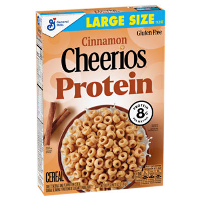 General Mills Cheerios Cinnamon Protein Cereal Large Size, 11.2 oz