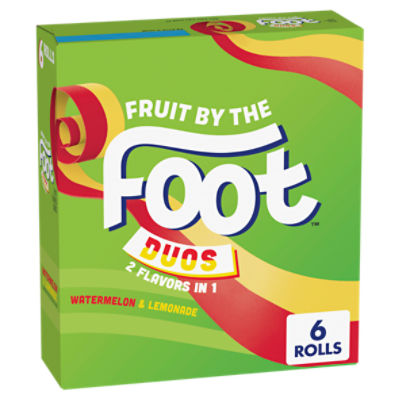 Fruit by the Foot Duos Watermelon & Lemonade Fruit Flavored Snacks, 0.75 oz, 6 count