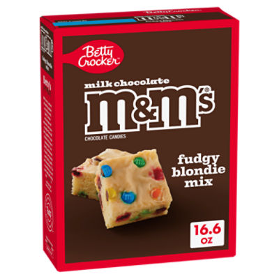 Betty Crocker M&M's Milk Chocolate Candies Fudgy Blondie Mix, 16.6 oz