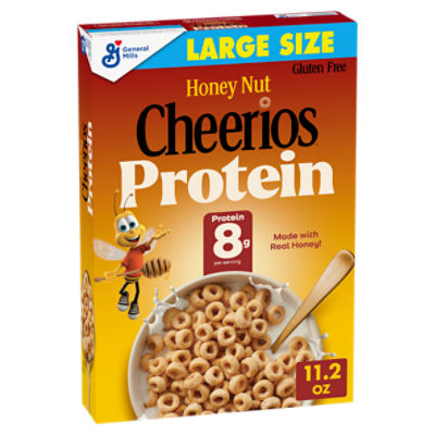 General Mills Cheerios Protein Honey Nut Cereal Large Size, 11.2 oz