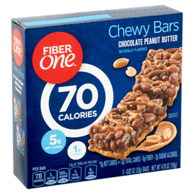 Fiber One Chocolate Peanut Butter Chewy Bars, 0.82 oz, 5 count