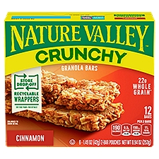 Nature Valley Crunchy Cinnamon, Granola Bars, 8.94 Ounce