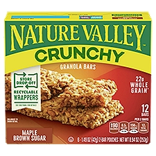 Nature Valley Maple Brown Sugar Crunchy Granola Bars, 1.49 oz, 6 count