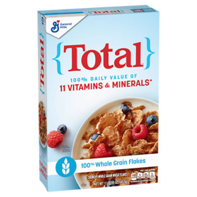 General Mills Total Crunchy Whole Grain Wheat Flakes, 1 lb