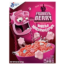 General Mills Franken Berry Strawberry Cereal with Monster Marshmallows, 9.6 oz, 9.6 Ounce