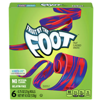 FRUIT BY THE FOOT Berry TieDye Fruit Flavored Snacks, 0.75 oz, 6 count