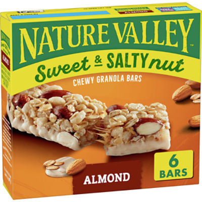 Nature Valley Sweet & Salt Nut Almond Chewy Granola Bars, 1.2 oz, 6 count, 7.4 Ounce