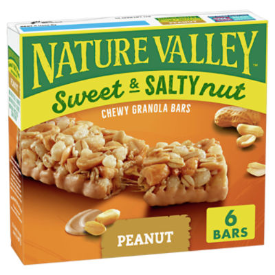 Nature Valley Sweet & Salty Nut Peanut Chewy Granola Bars, 1.2 oz, 6 count, 7.4 Ounce