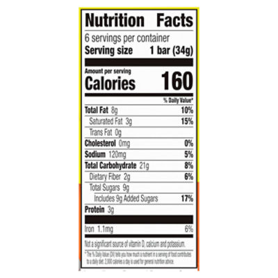 Nature Valley Sweet & Salty Nut Dark Chocolate, Peanut & Almond Chewy Granola Bars, 1.2 oz, 6 count