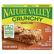 Nature Valley Crunchy Pecan Crunch, Granola Bars, 8.94 Ounce