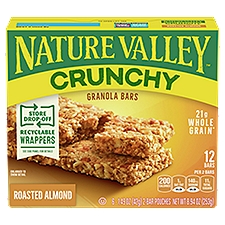 Nature Valley Roasted Almond Crunchy Granola Bars, 1.49 oz, 6 count