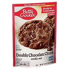 Betty Crocker Double Chocolate Chunk, Cookie Mix, 17.5 Ounce