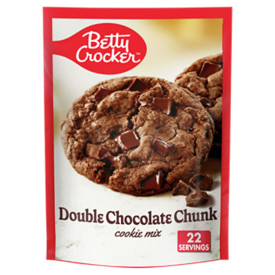 Betty Crocker Double Chocolate Chunk Cookie Mix, 17.5 oz, 17.5 Ounce