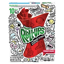 Fruit Roll-Ups Strawberry Sensation Fruit Flavored Snacks, 0.5 oz, 10 count, 0.5 Ounce