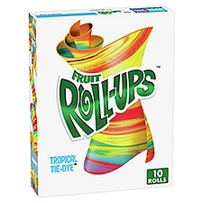 Fruit Roll-Ups Tropical Tie-Dye Fruit Flavored Snacks, 0.5 oz, 10 count