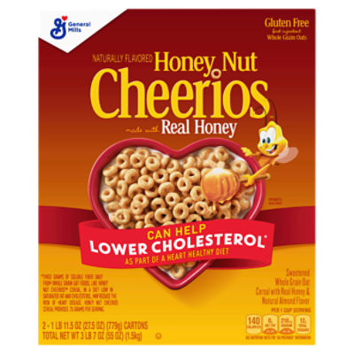 General Mills Cheerios Honey Nut Cereal, 1 lb 11.5 oz,  2 count, 55 Ounce