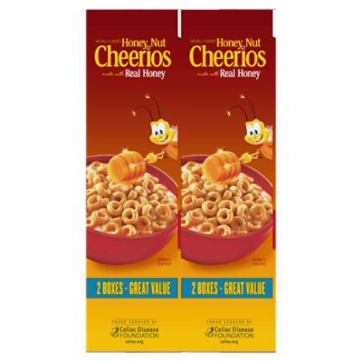 General Mills Cheerios Honey Nut Cereal, 1 lb 11.5 oz, 2 count