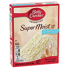 Betty Crocker Super Moist Cake Mix, White, 16.25 Ounce