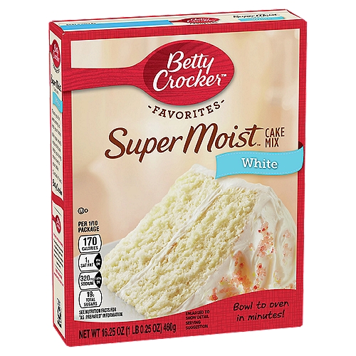 Betty Crocker Favorites Super Moist White Cake Mix, 16.25 oz