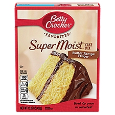 Betty Crocker Super Moist Butter Recipe Yellow, Cake Mix, 15.25 Ounce