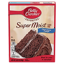 Betty Crocker Super Moist Chocolate Fudge, Cake Mix, 15.25 Ounce
