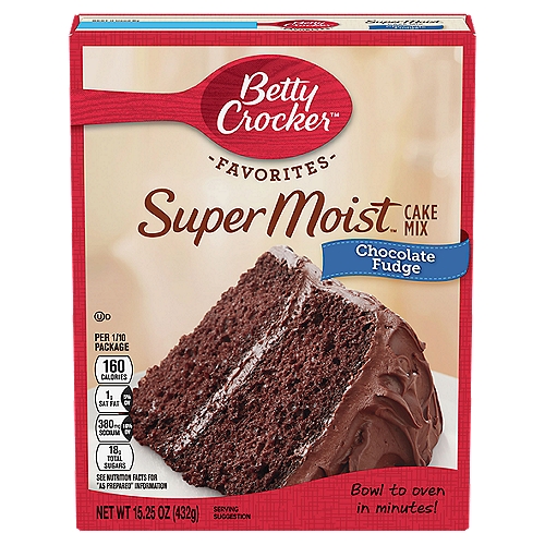Betty Crocker Favorites Super Moist Chocolate Fudge Cake Mix, 15.25 oz
